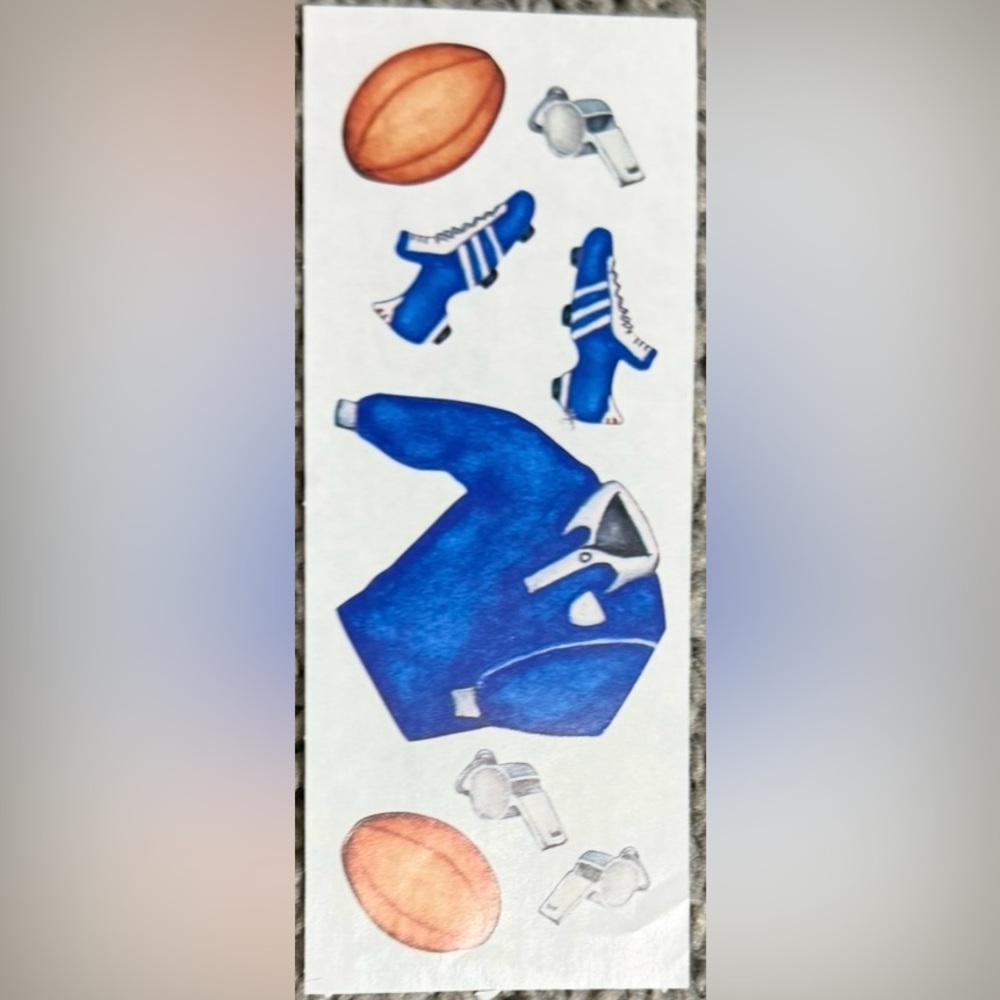 $1 Blue Sports Sticker  $1 WITH ANY $10 ORDER OR MORE